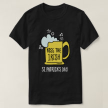 Camisa preta do Dia de São Patrício da Cerveja Irl