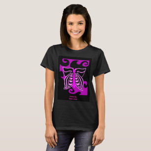 Camisa preta do T das mulheres do design da