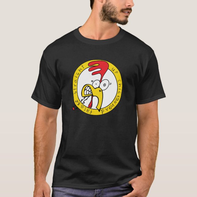 Camisa preta dos anormais de Chickenhead - homens (Frente)