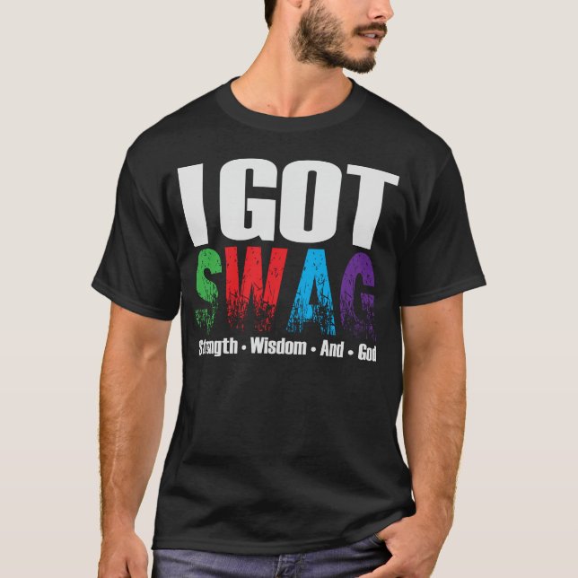 Camisa preta dos ganhos T (Frente)