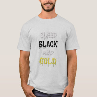 CAMISA PRETA E DOURADO SANGRADA DO T T