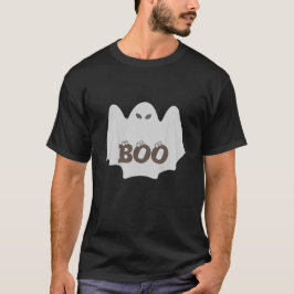 Camisa preta masculina de Halloween Boo / Fantasma