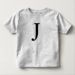 Camisa preta monogrammed da inicial t da letra J<br><div class="desc">Para um miúdo legal cujo o nome comece com J</div>