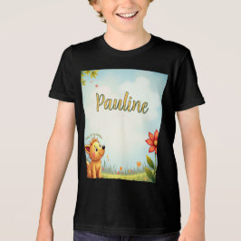 Camisa preta personalizada para crianças