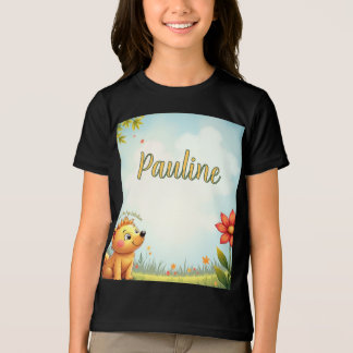 Camisa preta personalizada para crianças