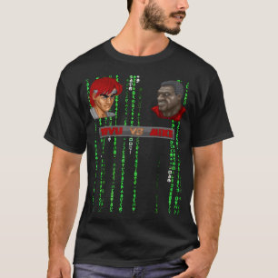 CAMISA PRETA RYU VS MIKE LOGO MATRIX POR SAMURAI F