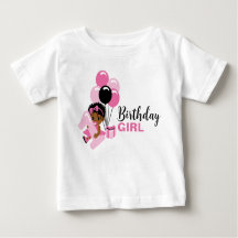 Camisa primeiro aniversario Black Girl com balões