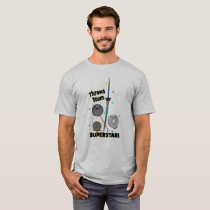 Camisa psta tiro engraçada do lance de dardo do