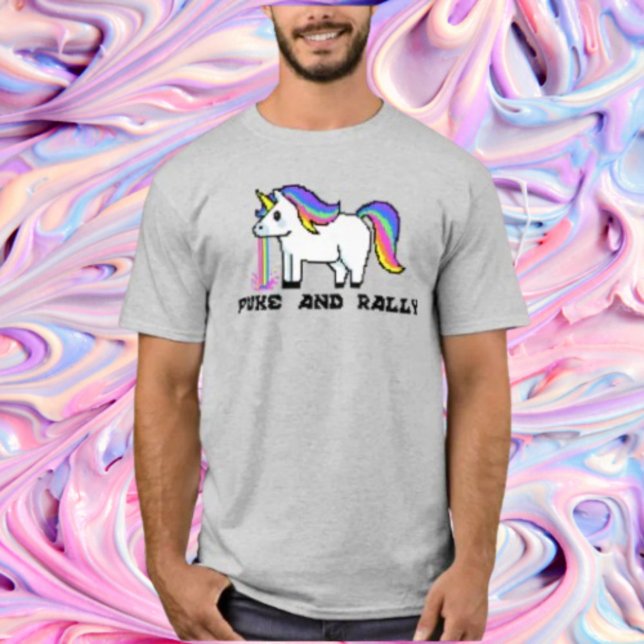 Camisa Puke & Rally Rainbow Unicorn | Partido Pixe (Criador carregado)