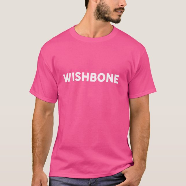 Camisa Que Diz O WISHBONE T-Shirt Simples Thanksgi (Frente)