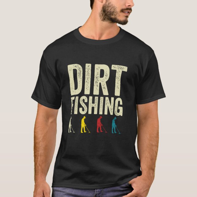 Camisa Que Pesca Metais Engraçados Detectando Leve (Frente)