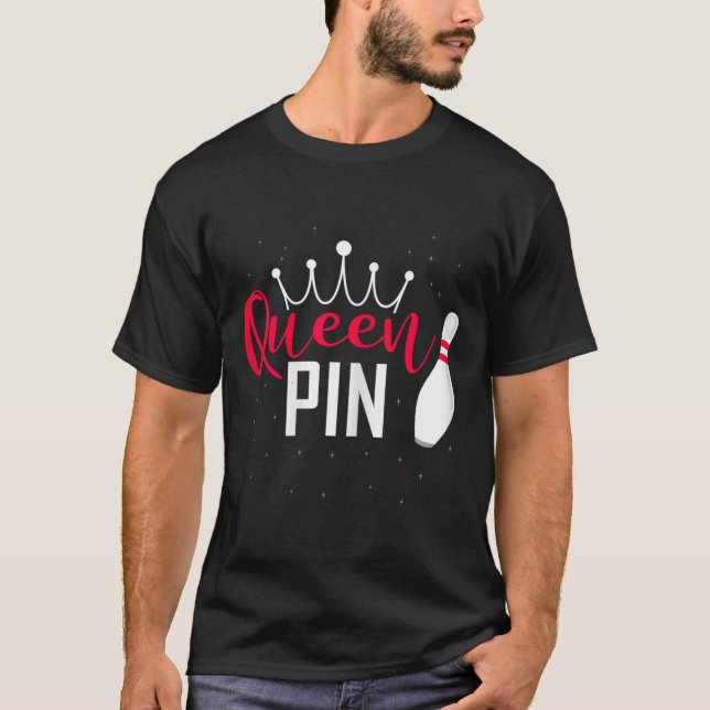 Camisa Queen Pin Bowl Bowling League Para Bowling  (Frente)
