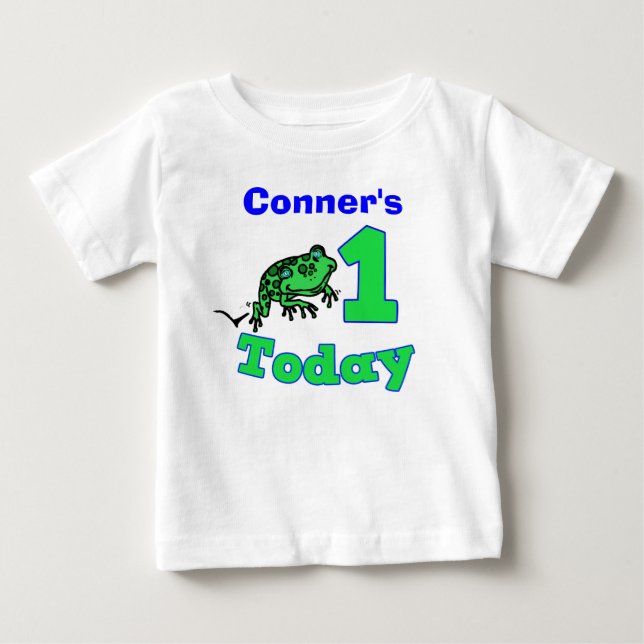Camisa Rã de Primeiro Aniversário Personalizável (Frente)