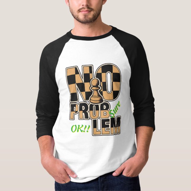 Camisa Raglan de Xadrez com Texto Personalizado |  (Frente)