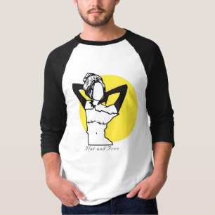 Camisa raglan do pescoço do mais alto