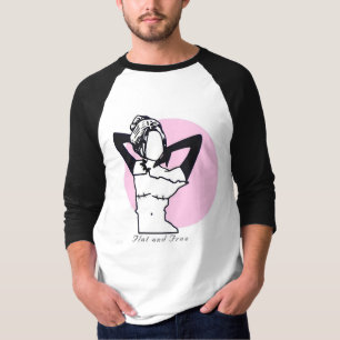 Camisa raglan do pescoço do mais alto