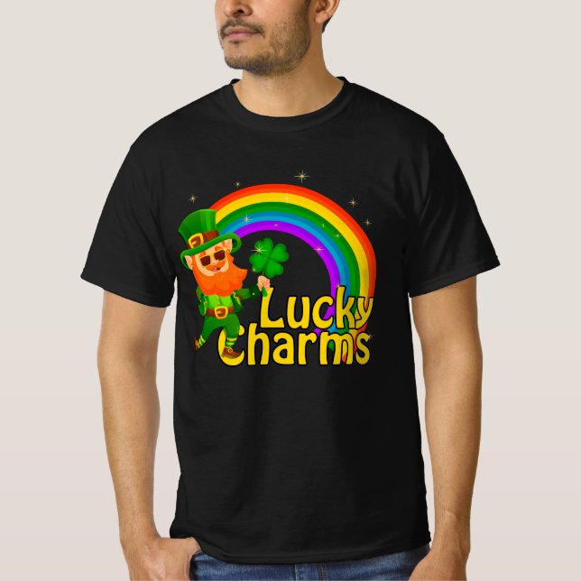 Camisa Rainbow Lucky Charms, Dia de São Patrício,  (Frente)