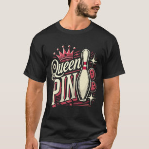 Camisa Rainha Pin Bowler Liga de Boliche Para Boli