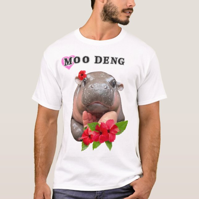 Camisa Rap de Moo Deng Bootleg | Moo Deng Shirt (Frente)