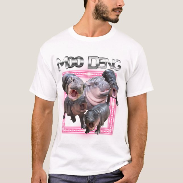 Camisa Rap de Moo Deng Bootleg | Moo Deng Shirt (Frente)