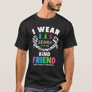 Camisa Rara De Dia Da Doença Eu Visto Zebra Para M