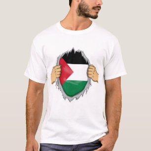 Camisa Rasgada Bandeira Palestina Dentro