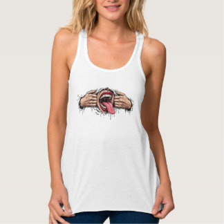 Camisa Rasgada Ilusão Boca Desenho Gráfico 3D Engr