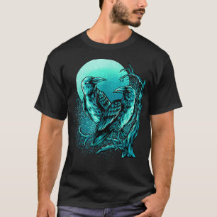 Camisa Raven Men Girl tshirt Mulheres Gótico Bir
