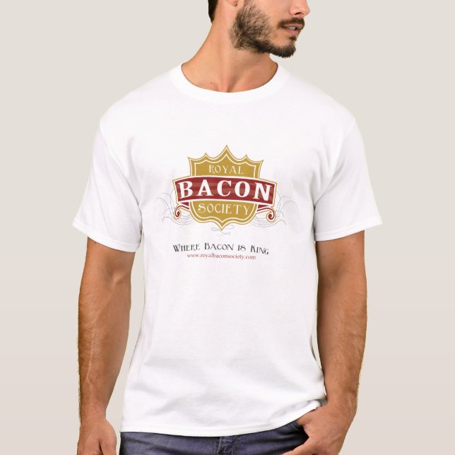Camisa real do logotipo da sociedade do bacon - (Frente)