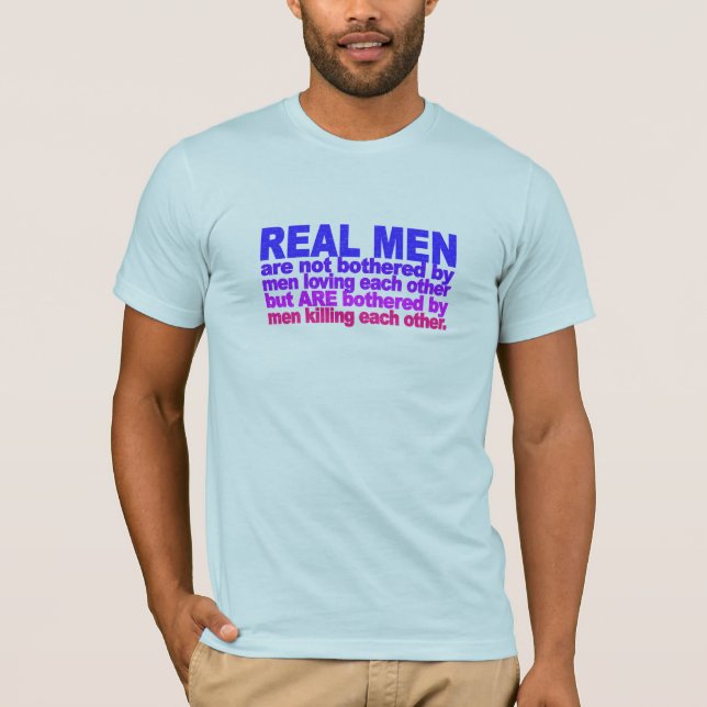 Camisa Real Men - escolha estilo e cor (Frente)