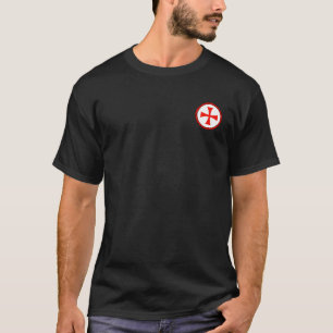 Camisa redonda do selo de Templar dos cavaleiros