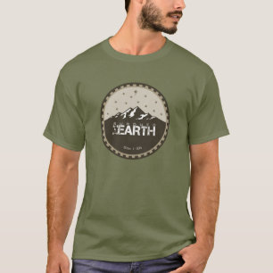 Camisa redonda Subdued do logotipo da terra
