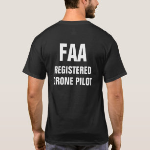 Camisa registrada FAA do piloto do zangão