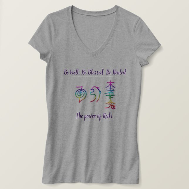 Camisa Reiki, Seja Bênção, Seja Bem Curada. (Frente do Design)