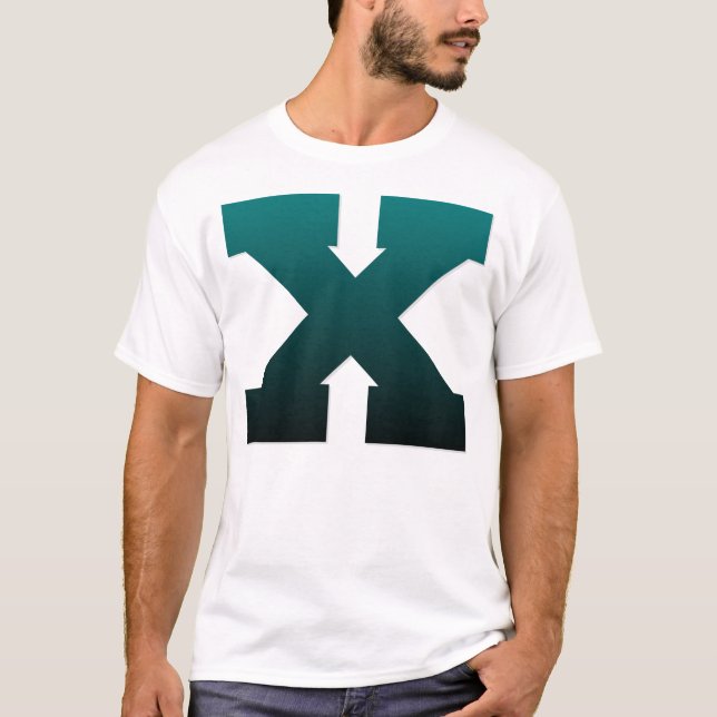 camisa reta gigante da borda de xedge4lifex X (Frente)