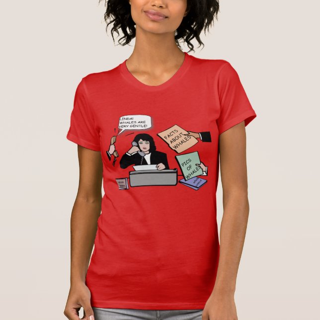 camisa retratando a luta de Linda (Frente)