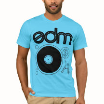 Camisa retro da plataforma giratória de EDM