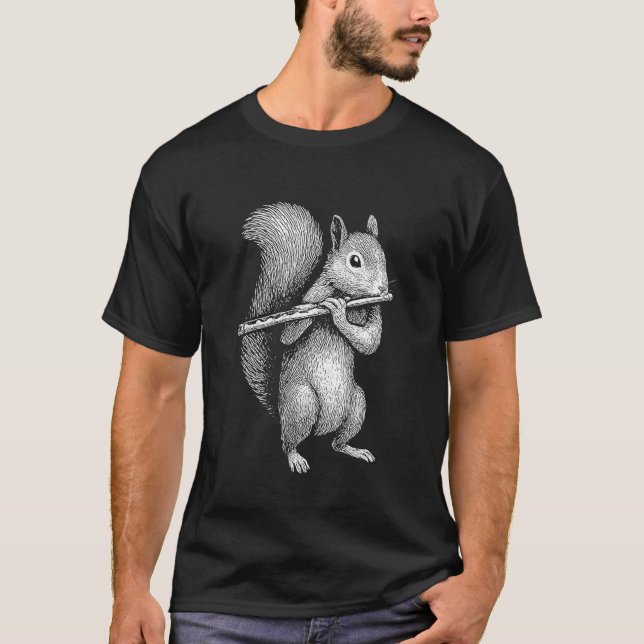Camisa Retro de Animal Tocando Instrumento Vintage (Frente)