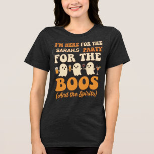 Camisa Retro de Halloween com Fantasmas Aqui Par