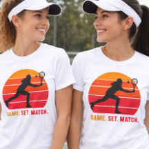 Camisa Retro de Tênis 'Game Set Match'