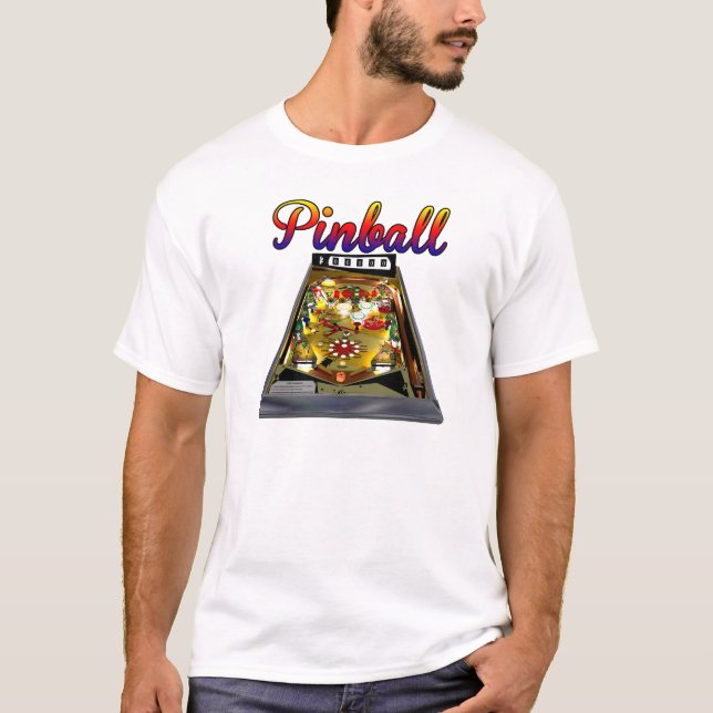 Camisa retro do design de máquina T do Pinball (Frente)