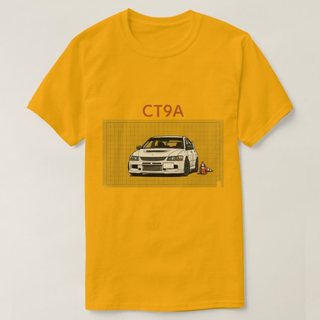 Camisa Retro JDM Lancer Evolution CT9A Blueprint J (Frente do Design)