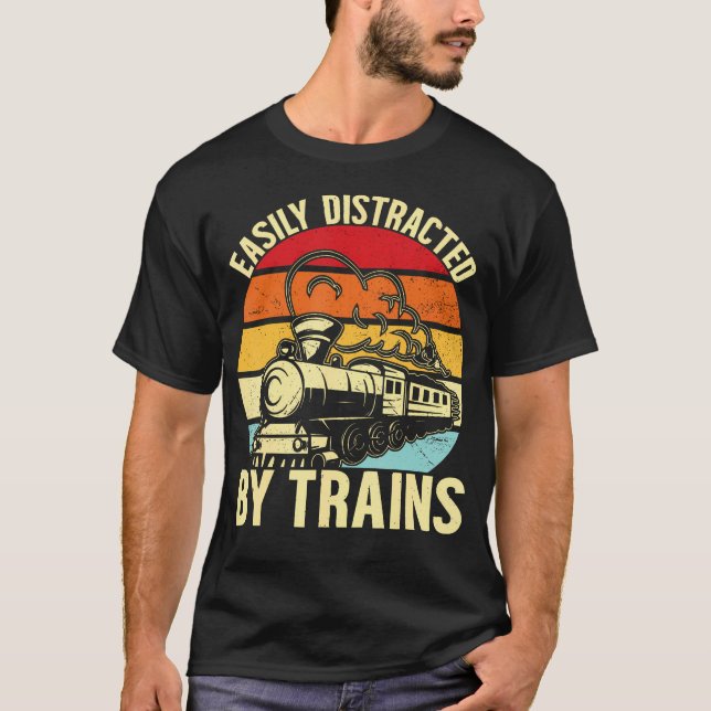 Camisa Retro Meninos Fácilmente Distraídos Por Tre (Frente)