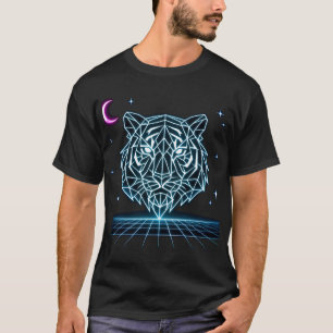 Camisa Retro Neon Tiger Synthwave – Electric Strik
