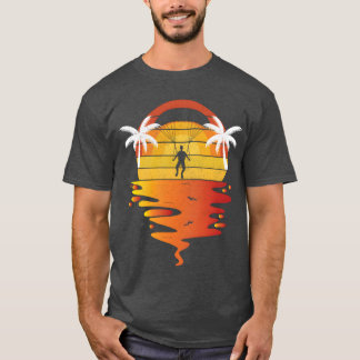 Camisa retrô pôr do sol de paraquedismo anos 70 vi