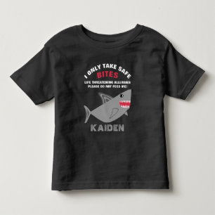 Camisa risco de vida do tubarão do alerta da