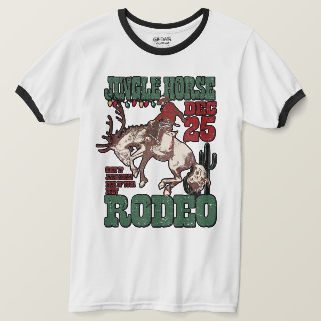 🎄 Camisa Rodeio do Cavalo Chocalho - Natal Wester (Frente do Design)