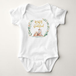Camisa Romper de Veado de 1º Aniversário Winter On
