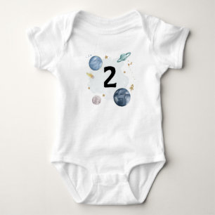 Camisa Romper Espaço Planetas Galáxia 2 Dois Anive