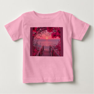Camisa rosa bebê camisa misturada.